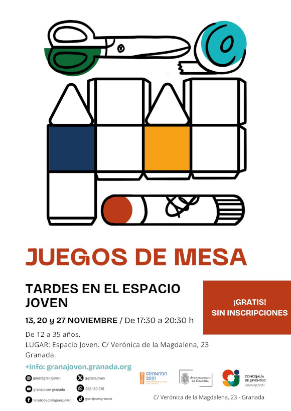 ©Ayto.Granada: Enredate: Tardes en el Espacio Joven - JUEGOS DE MESA